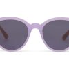 TOMS Sunglasses | Aaryn Matte Lavender Crystal Frame And Dark Grey Lens Sunglass | Toms