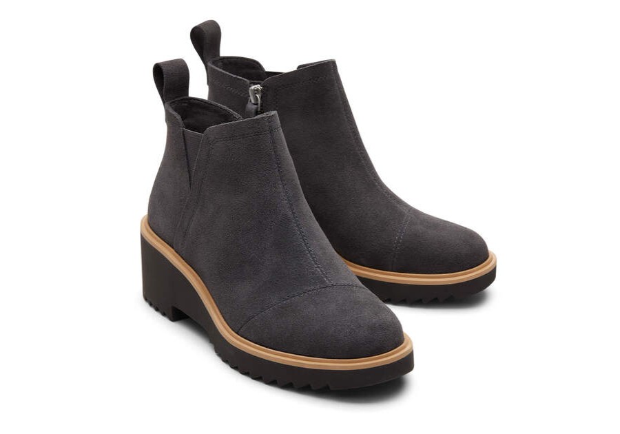 TOMS Boots & Booties | Women'S Grey Suede Maude Boots | Toms