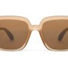 TOMS New Arrivals | Uni Athena Oatmilk Crystal Brown Traveler Sunglass | Toms