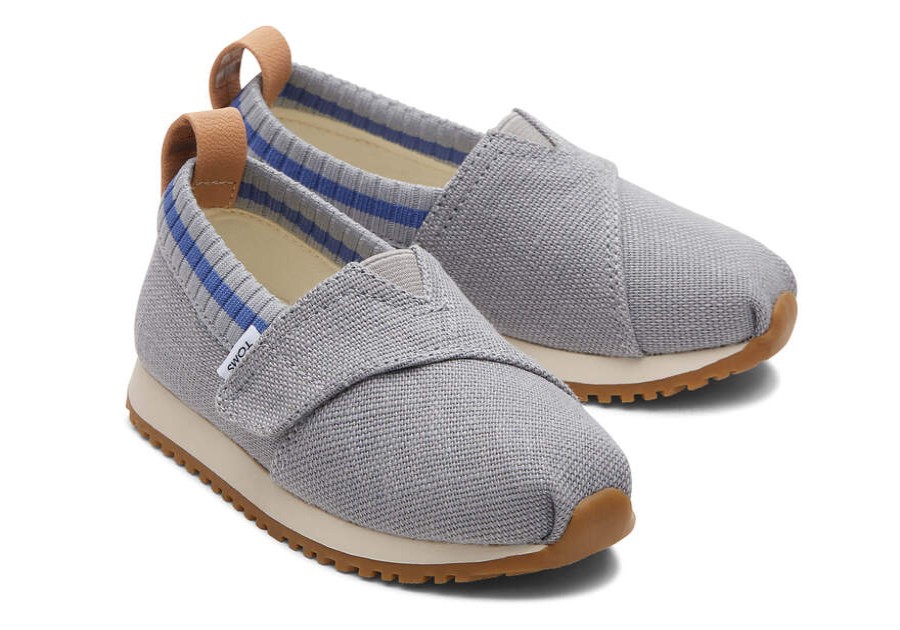 TOMS Matching Styles | Tiny'S Grey Heritage Canvas Alp Resident Sneakers | Toms