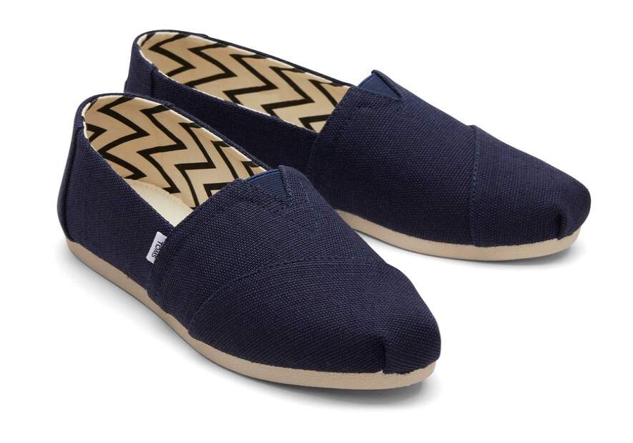 TOMS Exclusives | Womens Alpargata Navy Heritage Canvas Espadrille | Toms