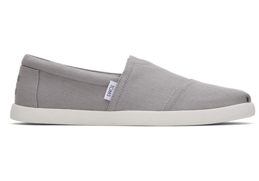 TOMS Earthwise | Mens Alp Fwd Drizzle Grey Recycled Cotton Canvas Espadrille | Toms