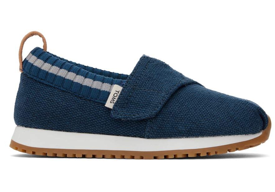 TOMS Matching Styles | Tiny Resident Blue Heritage Canvas Toddler Sneaker | Toms