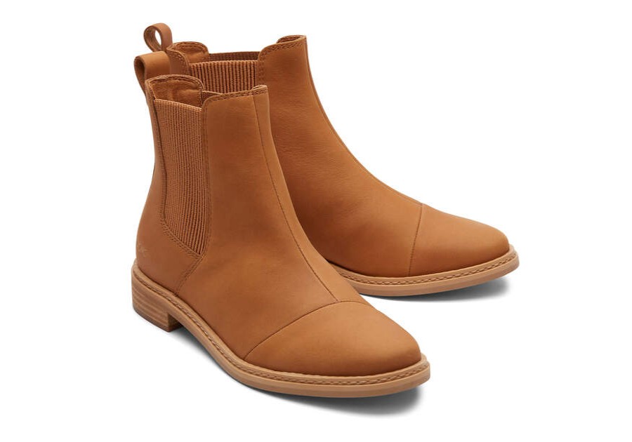 TOMS Boots & Booties | Women'S Brown Charlie Leather Boot | Toms