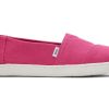 TOMS Alpargatas | Youth'S Pink Canvas Bow Alpargatas | Toms