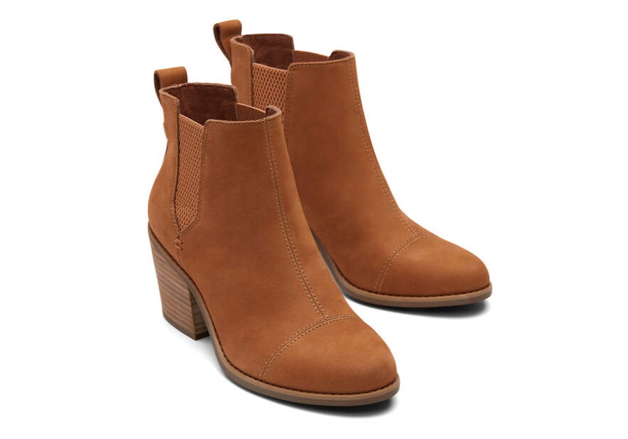 TOMS Boots & Booties | Everly Boot Brown Leather Ortholite | Toms