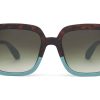 TOMS Sunglasses | Traveler Athena Matte Blonde Tort Sage Steel Fade Frame And Green Grey Lens Sunglass | Toms