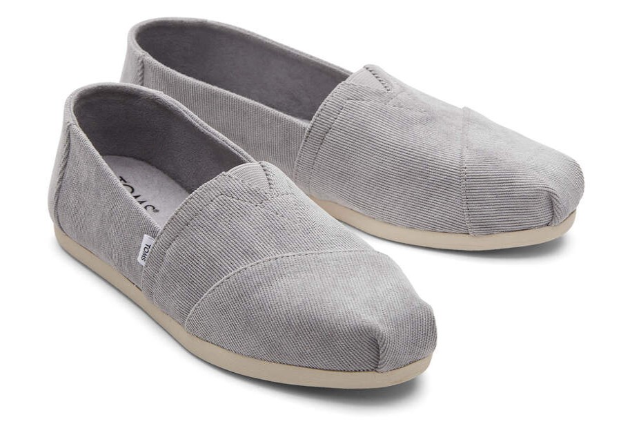 TOMS Exclusives | Women'S Grey Micro Cord Alpargatas | Toms