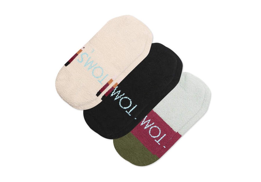 TOMS New Arrivals | Women'S Multi Boho Cozy No Show Socks 3 Pack | Toms