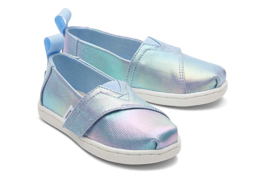 TOMS Prints & Patterns | Tiny'S Purple Green Iridescent Canvas Alpargatas | Toms