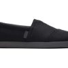 TOMS Special Occasions | Men'S Black Waxed Canvas Nubuck Synthetic Trim Alpargatas | Toms