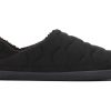 TOMS Slippers | Women'S Black Quilted Felt Ezra Slippers | Toms