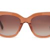 TOMS Sunglasses | Sloane Terracotta Crystal Frame And Brown Gradient Lens Sunglass | Toms