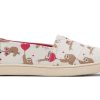 TOMS Prints & Patterns | Youth Alpargata Valentines Day Sloths Kids Shoe | Toms