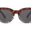 TOMS Sunglasses | Traveler Florentin Matte Blonde Tort Cheetah Frame And Dark Grey Lens Sunglass | Toms