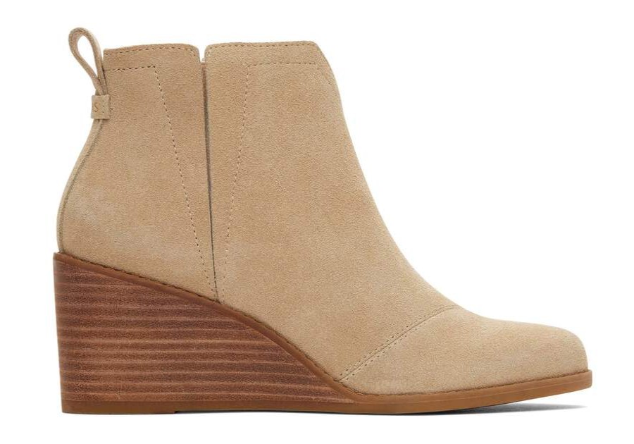 TOMS Boots & Booties | Women'S Natural Suede Clare Boots | Toms