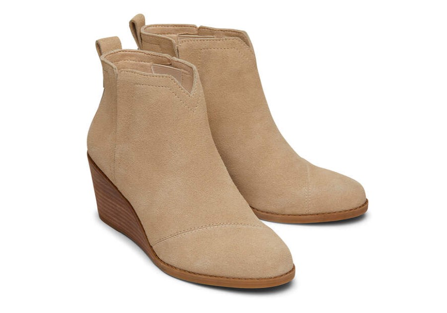 TOMS Boots & Booties | Women'S Natural Suede Clare Boots | Toms