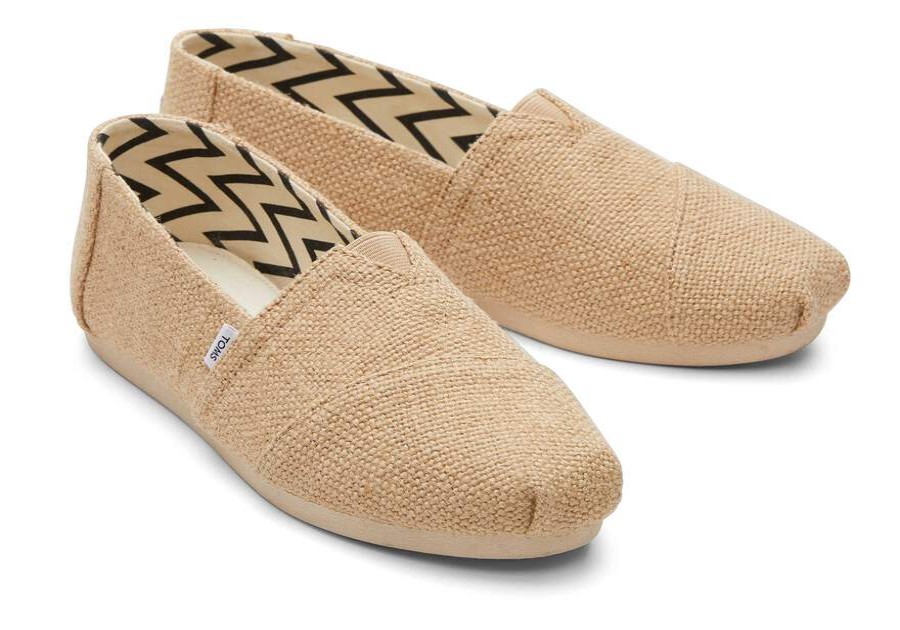 TOMS Alpargatas | Women'S Alpargata Natural Wide Heritage Canvas Espadrille Slip On | Toms