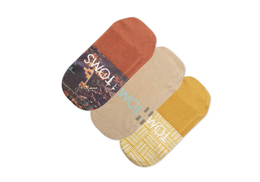 TOMS Sale | Women'S Multi Boho Woven No Show Socks 3 Pack | Toms