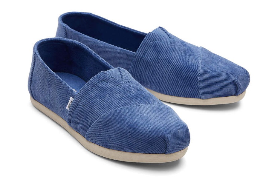 TOMS Exclusives | Women'S Blue Micro Cord Alpargatas | Toms