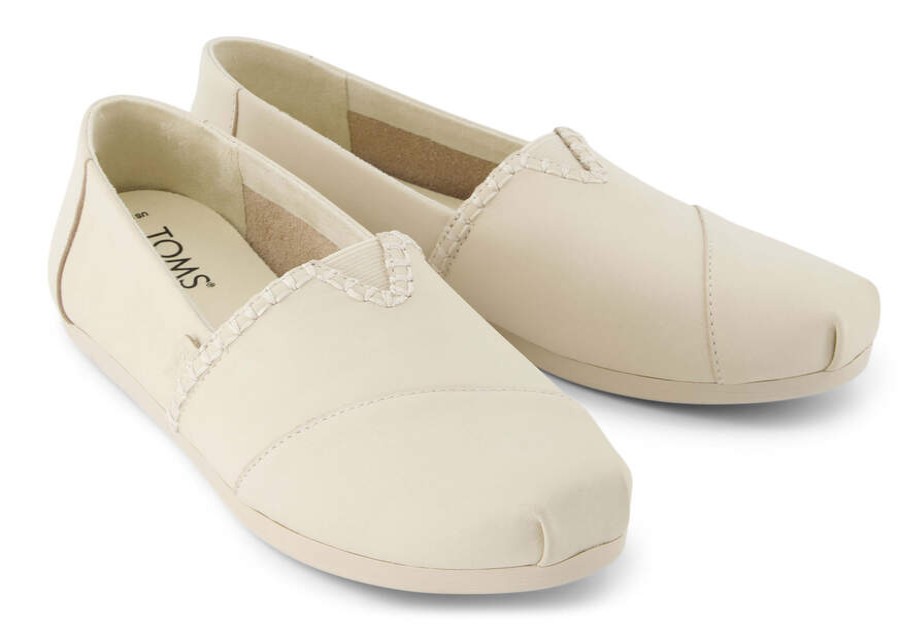 TOMS Exclusives | Womens Alpargata Cream Leather Espadrille | Toms