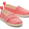 TOMS Earthwise | Tiny Peach Refibra Tencel Textured Woven Alpargata | Toms