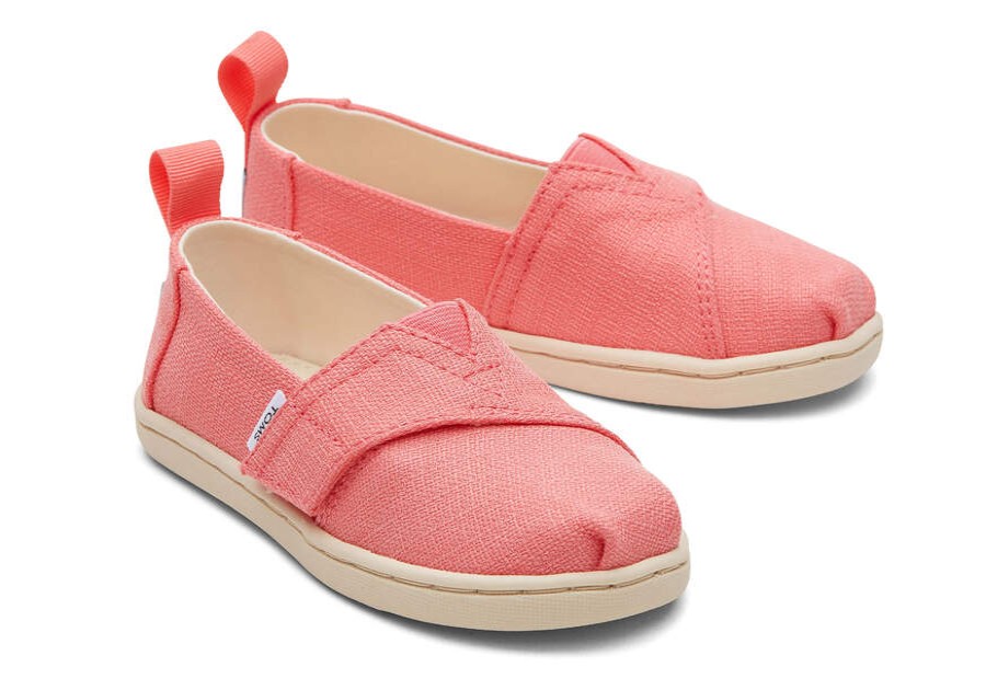 TOMS Earthwise | Tiny Peach Refibra Tencel Textured Woven Alpargata | Toms