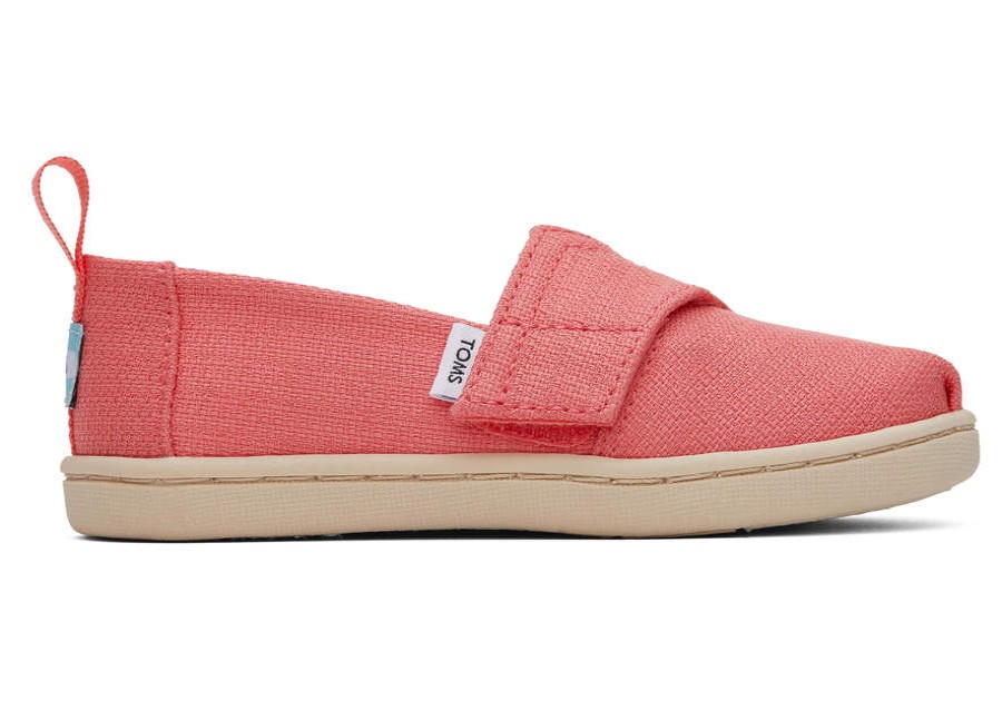 TOMS Earthwise | Tiny Peach Refibra Tencel Textured Woven Alpargata | Toms