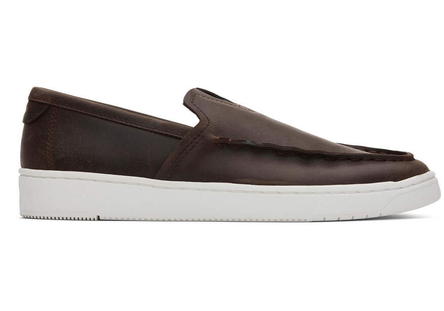 TOMS Special Occasions | Men'S Brown Leather Trvl Lite Loafer Sneakers | Toms