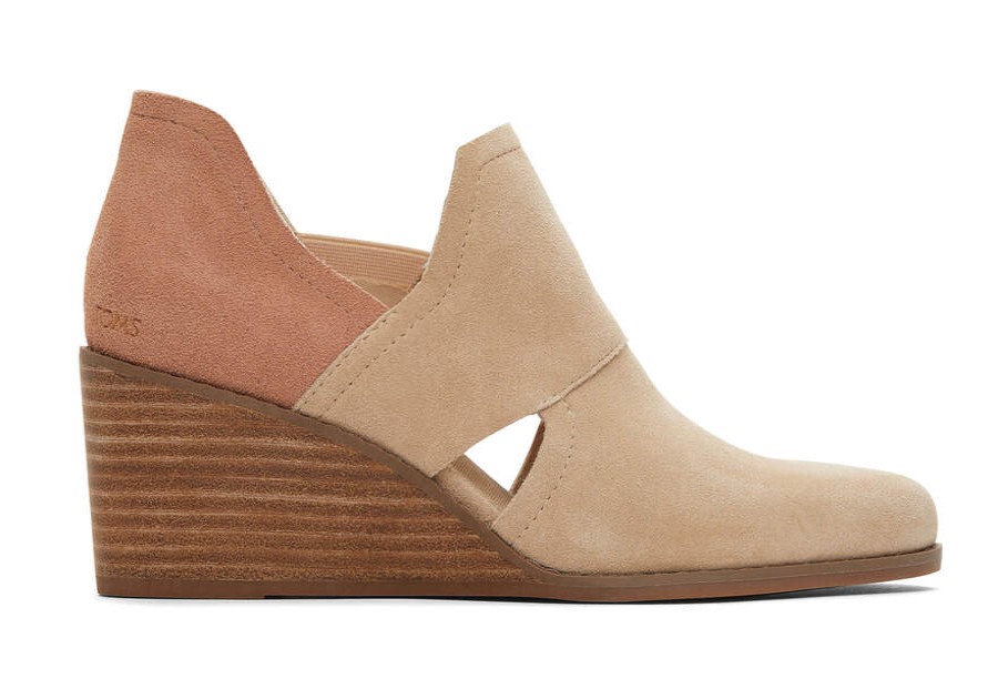 TOMS Exclusives | Women'S Natural Pink Suede Kallie Cutout Boots | Toms