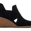 TOMS Exclusives | Women'S Black Kallie Cutout Suede Wedge Bootie | Toms