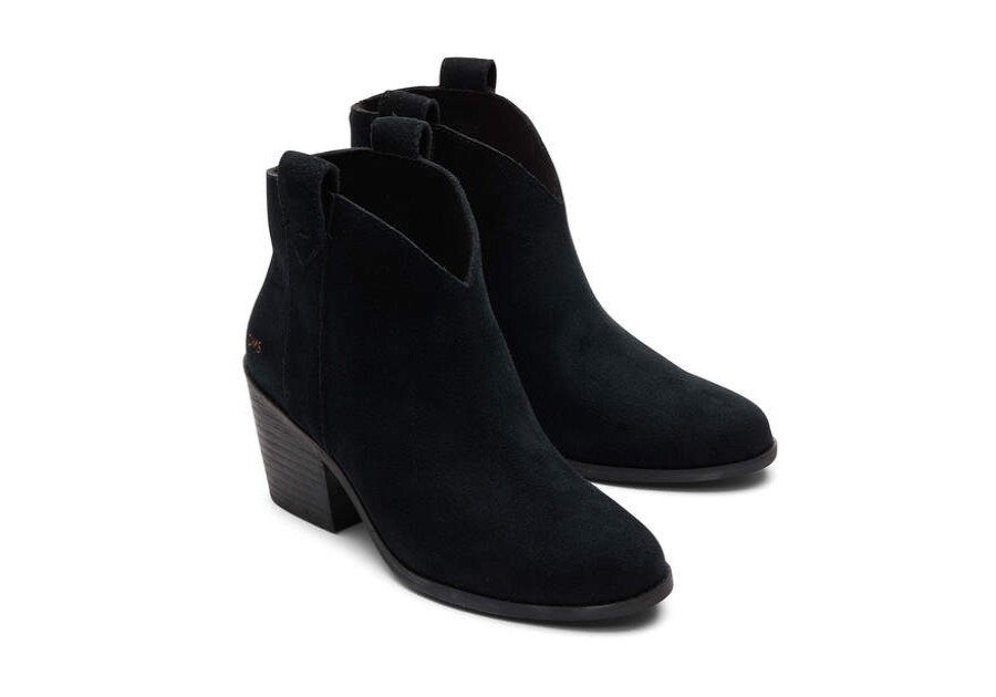 TOMS Boots & Booties | Women'S Black Suede Constance Boots | Toms