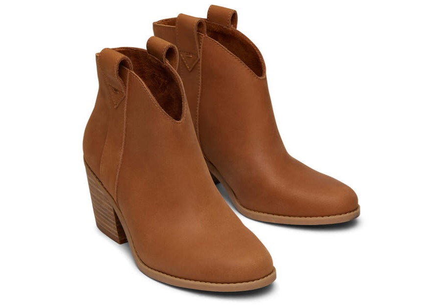 TOMS Exclusives | Women'S Brown Leather Constance Boots | Toms