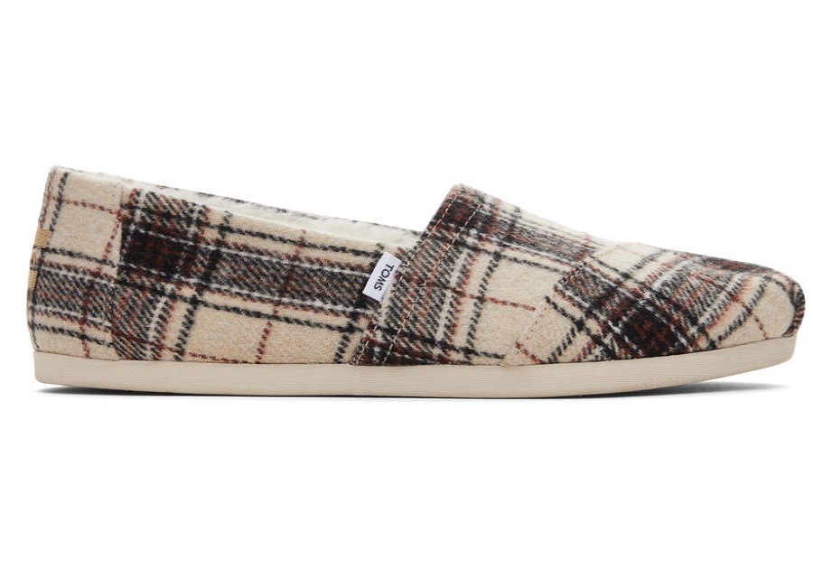 TOMS Exclusives | Women'S Natural Plaid Faux Fur Alpargatas | Toms