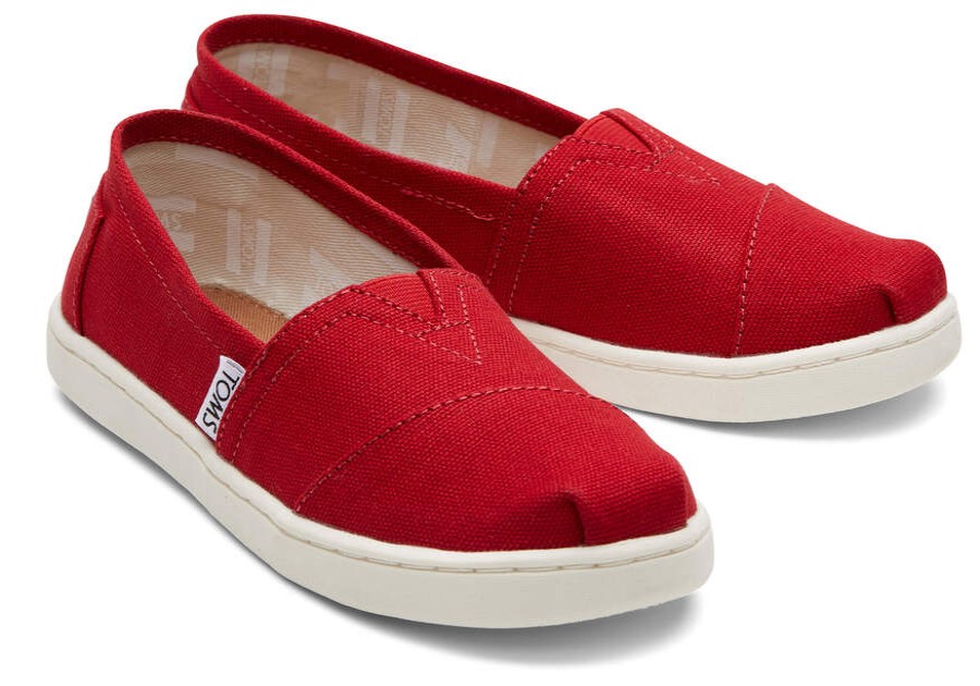 TOMS Matching Styles | Red Canvas Toms Youth Classics 2.0 | Toms