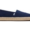 TOMS Special Occasions | Mens Alpargata Rope Navy Recycled Cotton Slubby Woven Espadrille | Toms