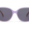 TOMS Sunglasses | Sandela 201 Matte Lavender Crystal Frame And Rose Gold-Dark Grey Lens Sunglass | Toms