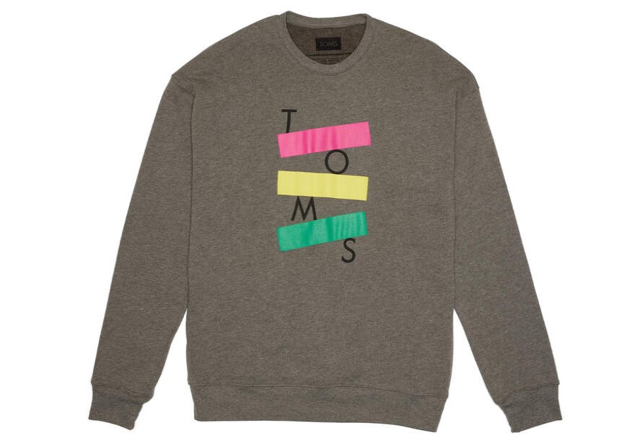 TOMS Sale | Dark Grey Pullover Crew Sweatshirt Uni | Toms | Toms