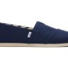 TOMS Alpargatas | Women'S Alpargata Blue Wide Heritage Canvas Espadrille Slip On | Toms