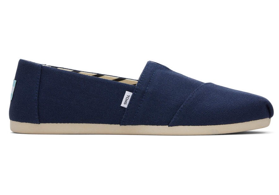 TOMS Alpargatas | Women'S Alpargata Blue Wide Heritage Canvas Espadrille Slip On | Toms