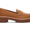 TOMS Dress Casual | Women'S Brown Leather Cara Lug Loafer | Toms