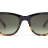 TOMS Sunglasses | Victoria Black Tort Fade-Gold Frame And Deep Olive Gradient Lens Sunglass | Toms