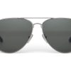 TOMS Sunglasses | Hudson Shiny Gunmetal Frame Green Grey Lens | Toms