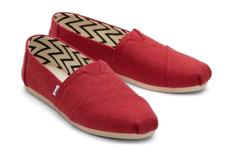 TOMS Exclusives | Womens Alpargata Red Heritage Canvas Espadrille | Toms