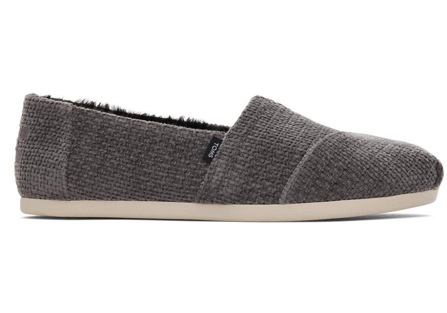 TOMS Exclusives | Women'S Grey Chenille Faux Fur Alpargatas | Toms