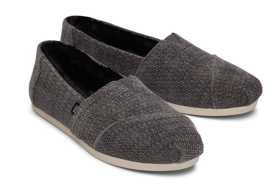 TOMS Exclusives | Women'S Grey Chenille Faux Fur Alpargatas | Toms