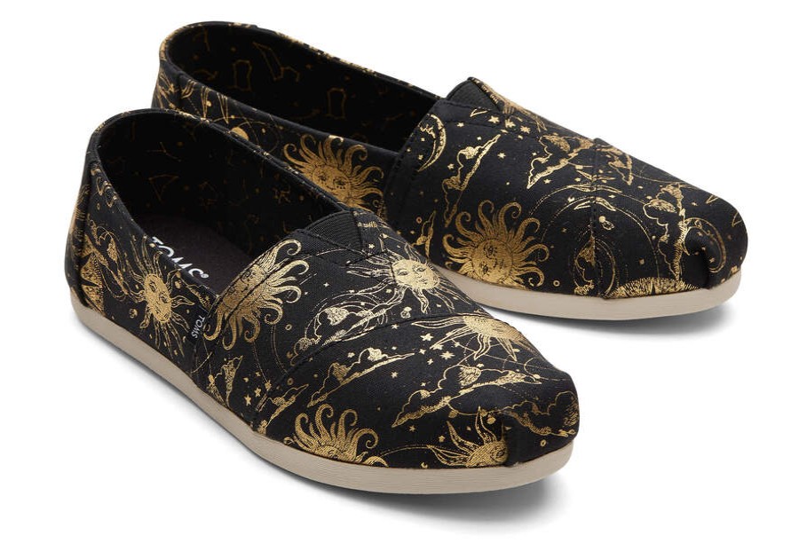 TOMS Exclusives | Women'S Black Lunar Sky Print Alpargatas | Toms