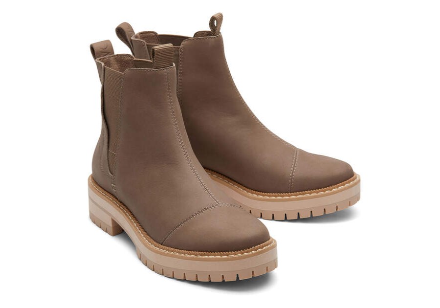 TOMS Exclusives | Women'S Natural Dakota Water Resistant Leather Boot | Toms