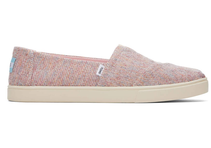 TOMS Alpargatas | Women'S Pink Alpargata Metallic Knit Cupsole Slip On Sneaker | Toms