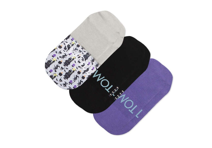 TOMS Sale | Women'S Print Ultimate No Show Socks Glow In The Dark Ghosts 3 Pack | Toms